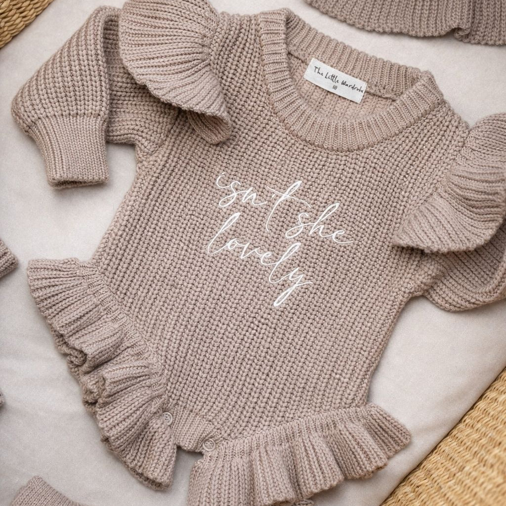 Mocha Luxé Frill Leg Romper