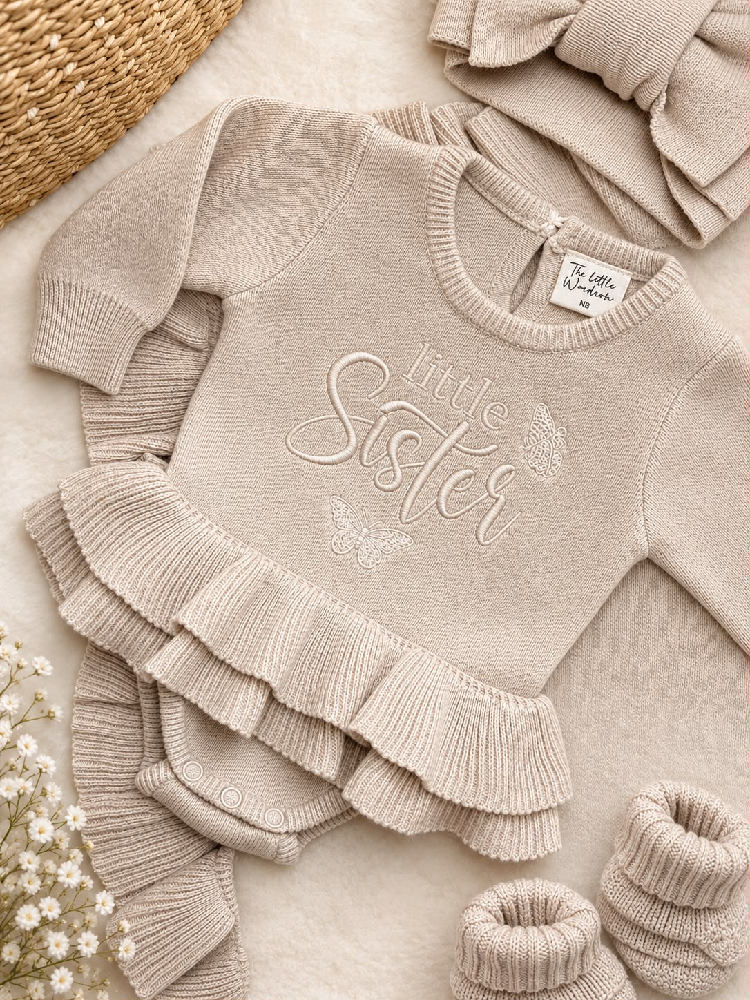 Beige Raya Frilly TuTu Romper