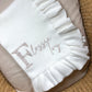 Floral Initial Detail Oyster Blanket