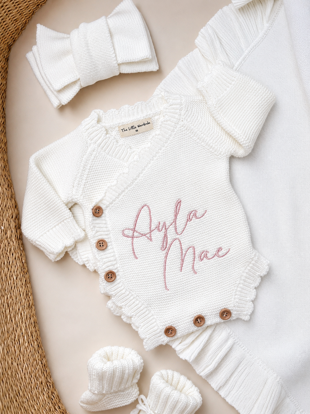 White Scallop Romper