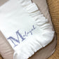 Floral Initial Detail Oyster Blanket