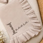 Beige Floral Initial Detail Oyster Blanket