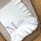 Floral Initial Detail Oyster Blanket