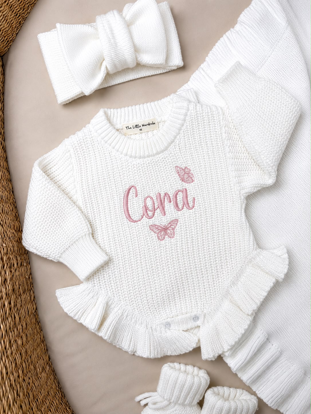White Luxé Frill Leg Romper