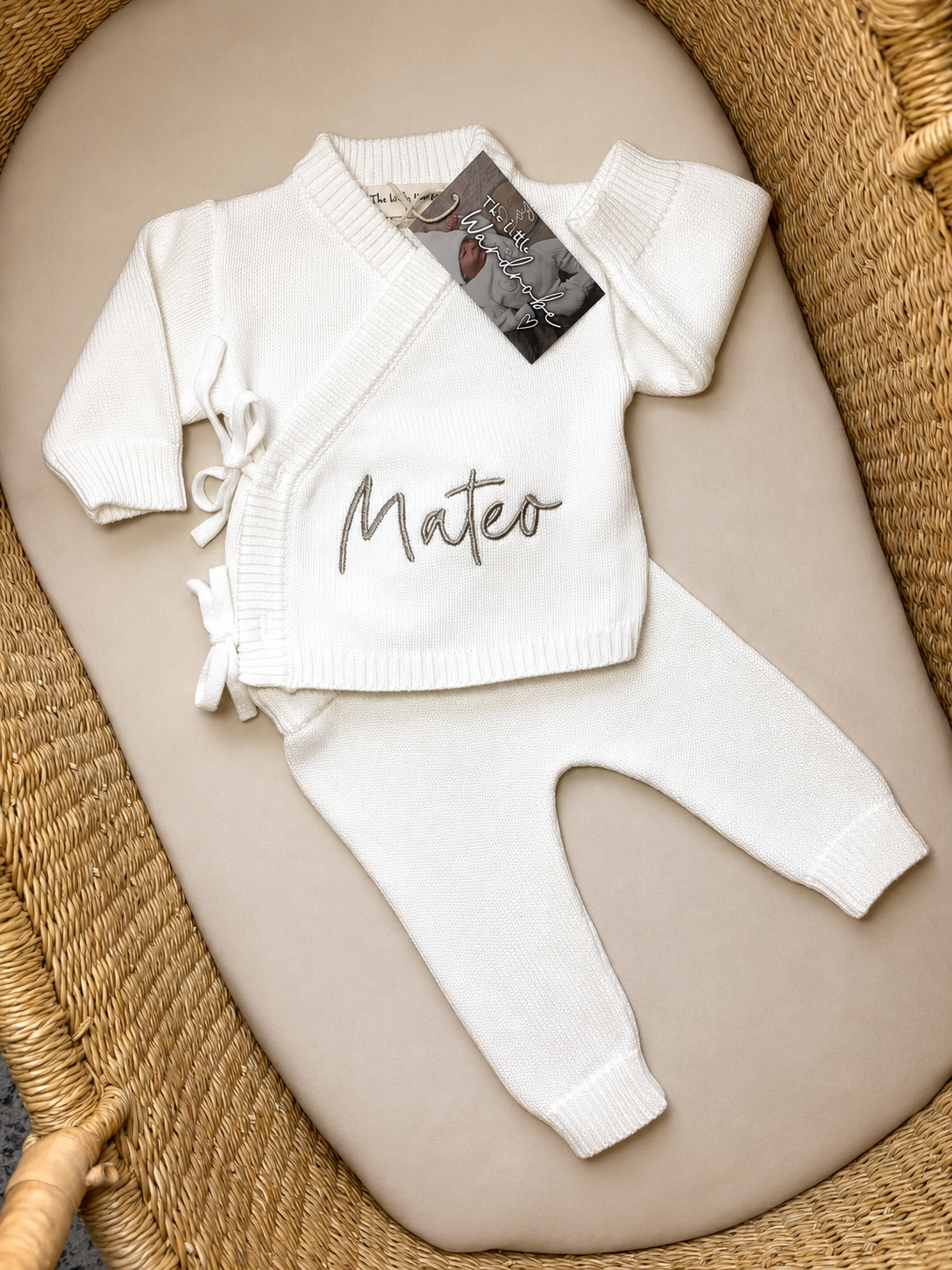 White Cove Kimono Two-piece Set