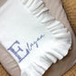 Floral Initial Detail Oyster Blanket