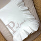Floral Initial Detail Oyster Blanket