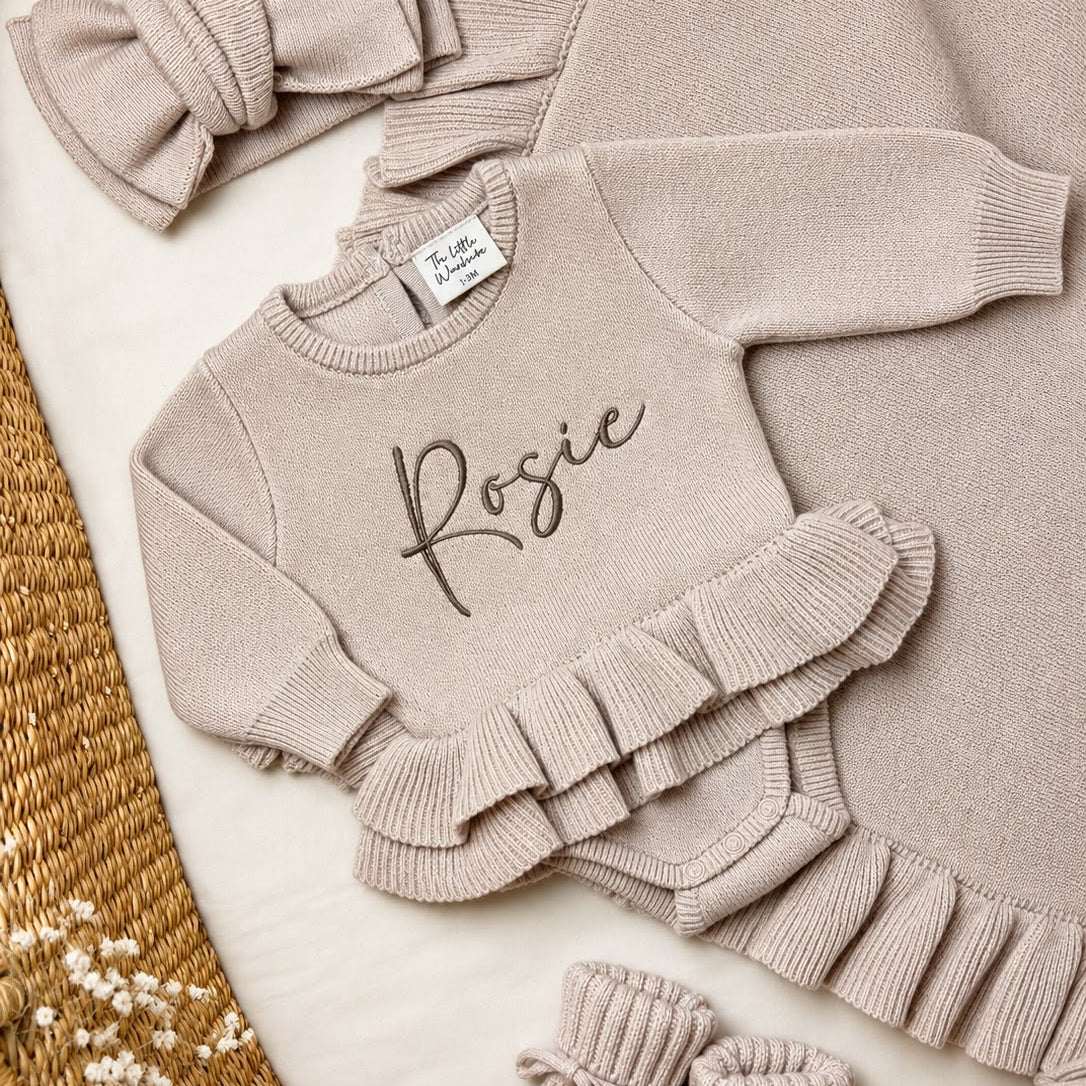 Beige Raya Tutu Romper Bundle