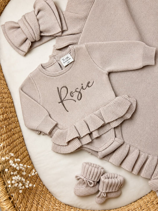 Beige Raya Tutu Romper Bundle
