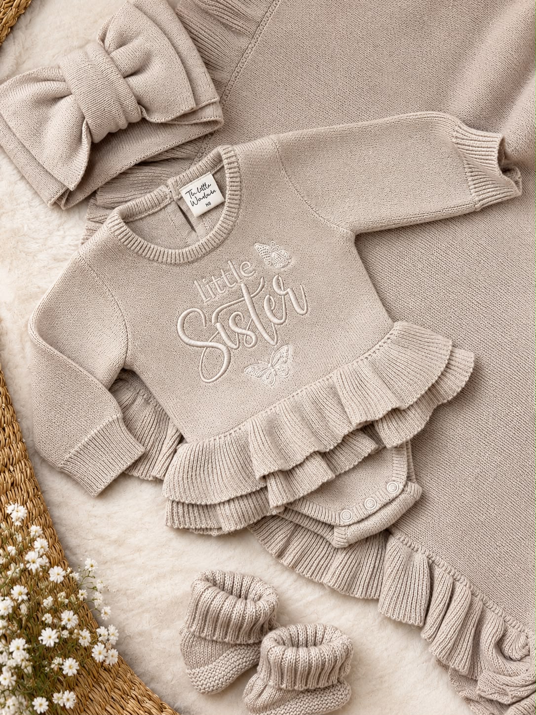Beige Raya Tutu Romper Bundle