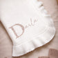 Floral Initial Detail Oyster Blanket