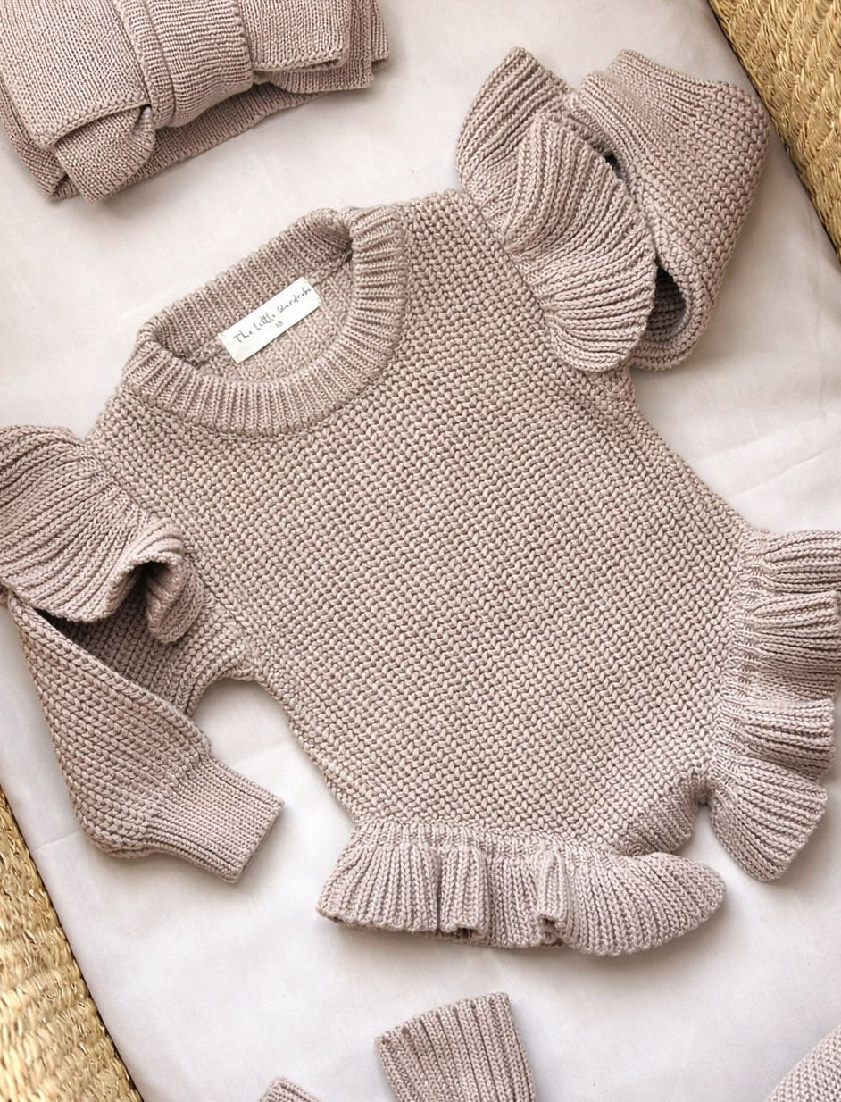 Mocha Luxé Frill Leg Romper Bundle