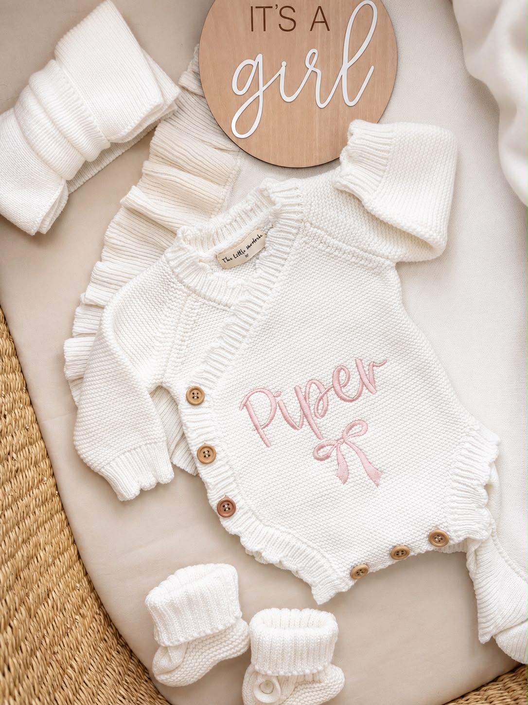 White Scallop Romper Bundle