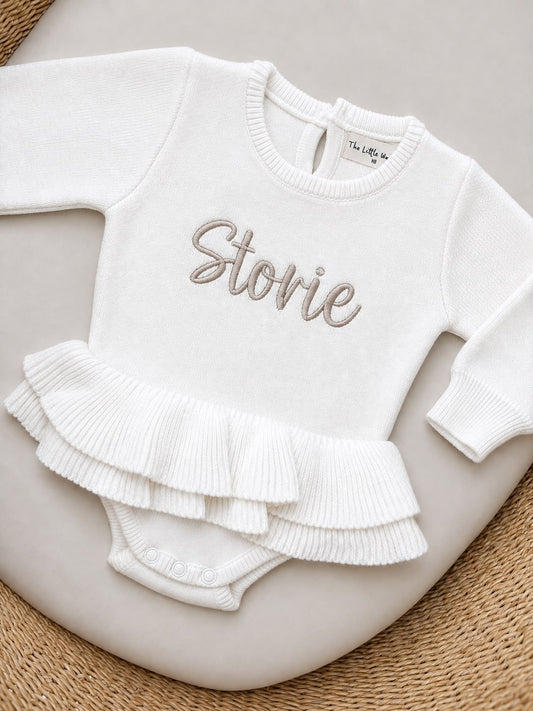 White Raya Frilly TuTu Romper