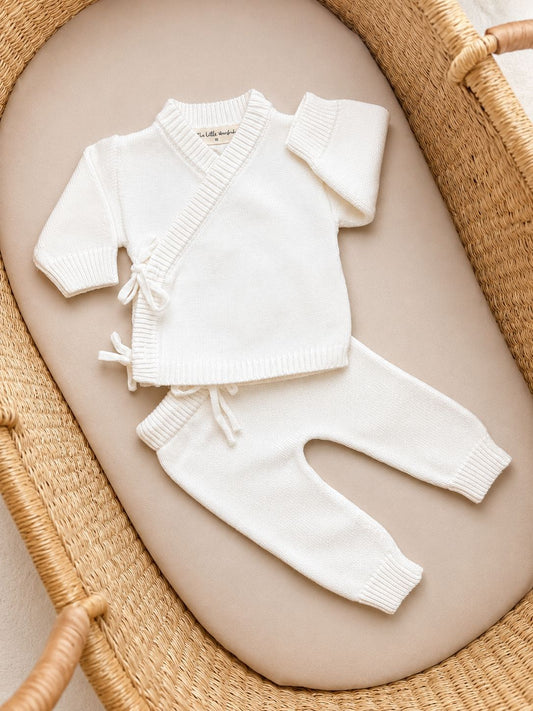 White Cove Kimono Two-piece Set
