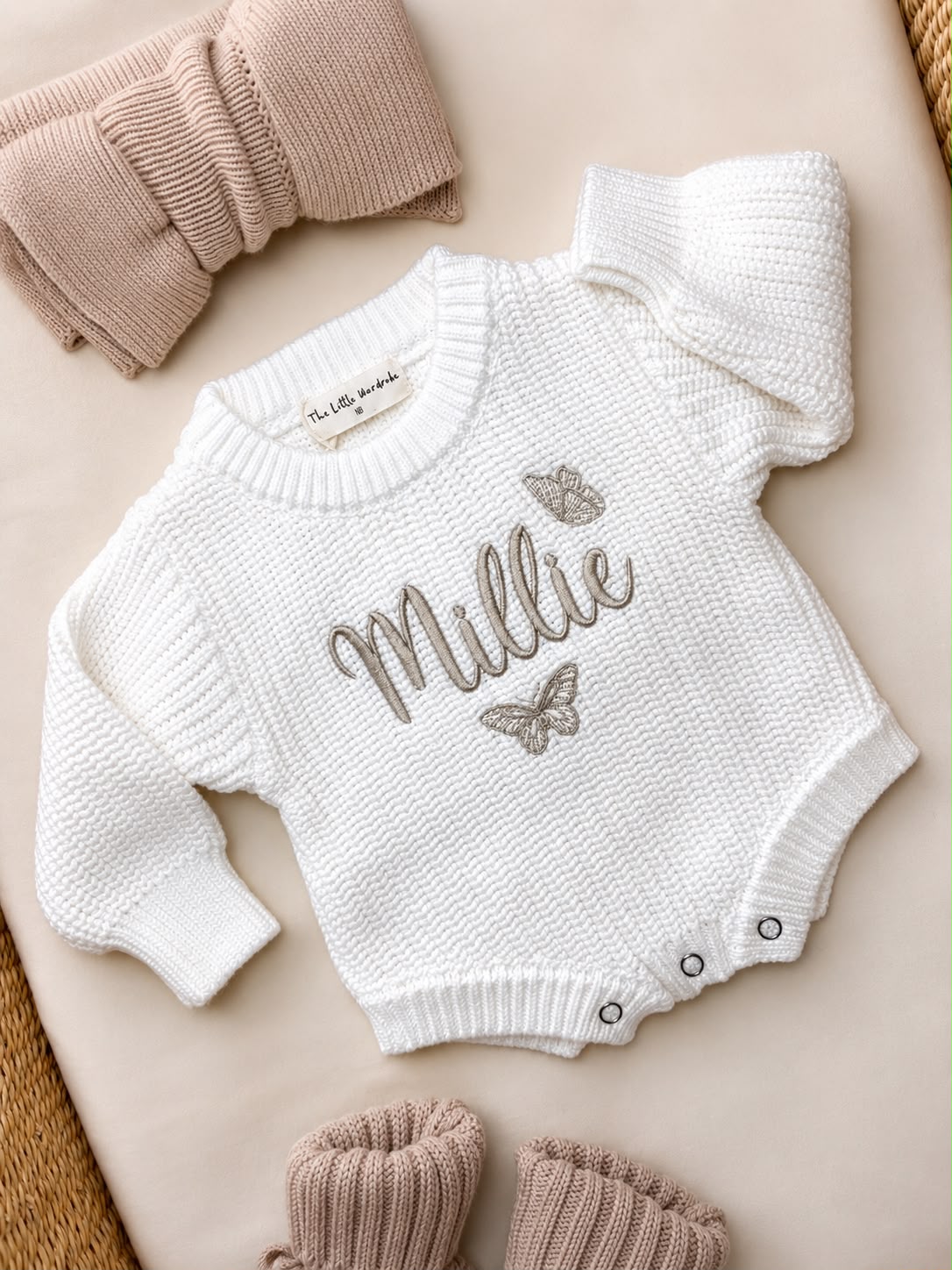White Alba Unisex Romper