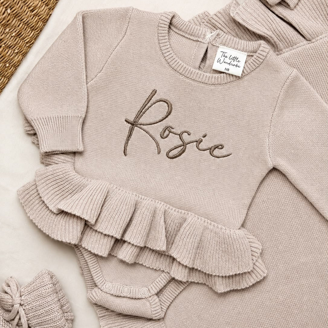 Beige Raya Tutu Romper Bundle